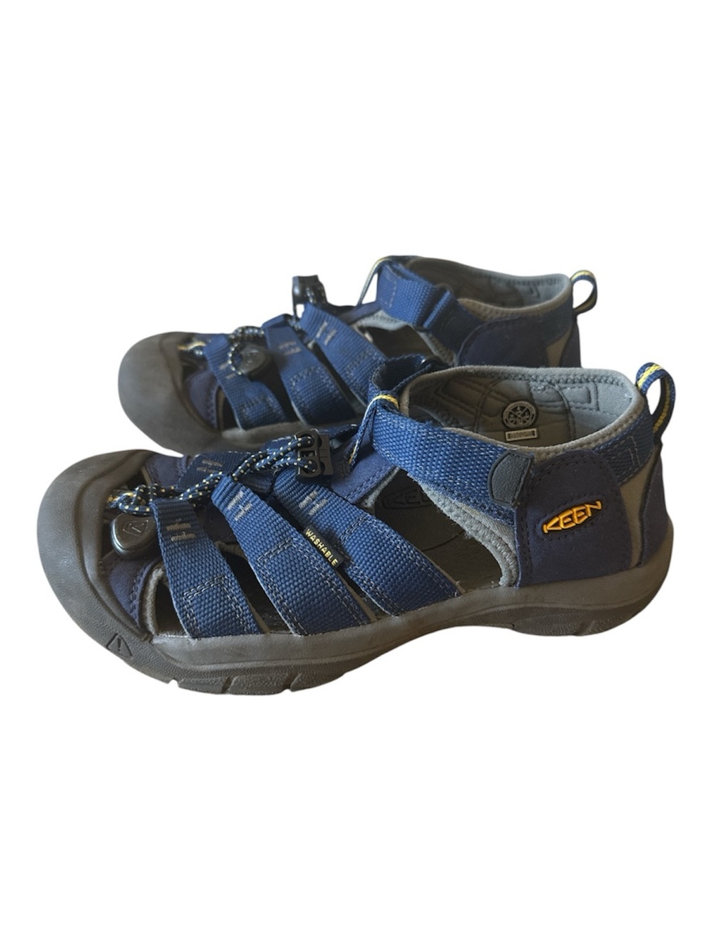Keen Newport H2 Hiking Sandals Kid's Size 4 Blue Waterproof Bungee Cinch 1009962 - Picture 2 of 5